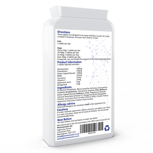 Pet Flex- Dog Joint Support Supplement for Pets -Chondroitin, MSM, Green Lipped